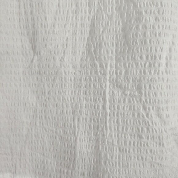 A New Day White Top Women Size M Keyhole Tie Neckline Wide Sleeve Textured NEW - Picture 3 of 8